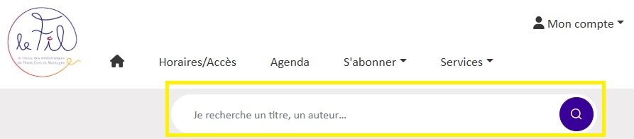 Copie écran recherche